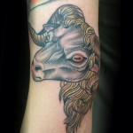 Traditional Goat Tattoo